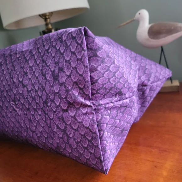 NWT Coach F77461 Gateway Snakeprint Packable Weekender Purple Canvas Pouch Bag - Picture 6 of 16